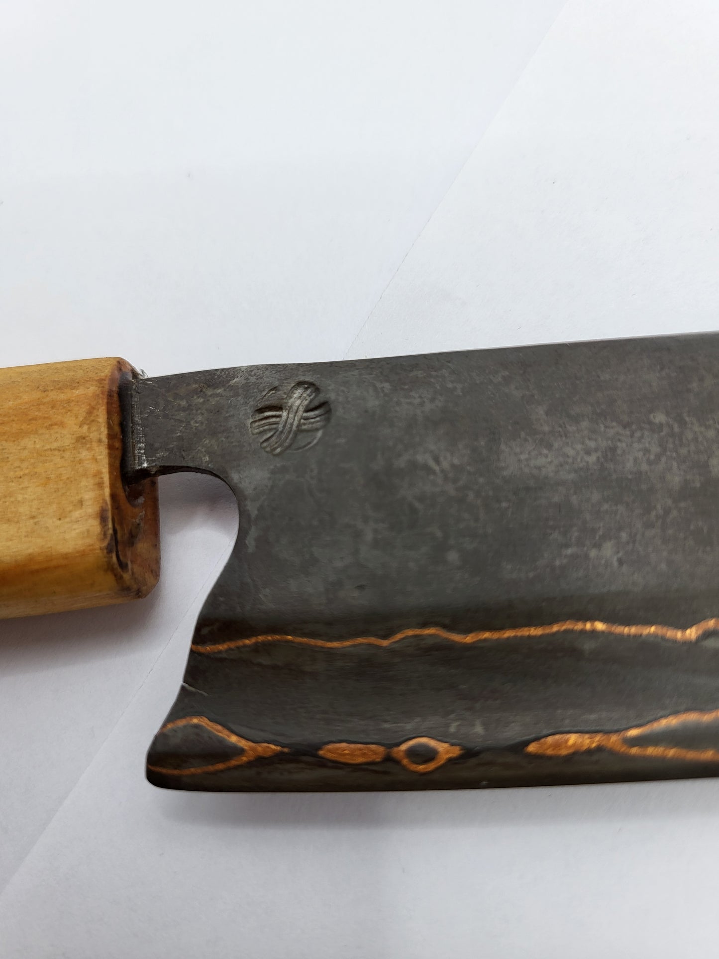 Küchenmesser Gyoto Kupfer-Damast Norwegische Erle