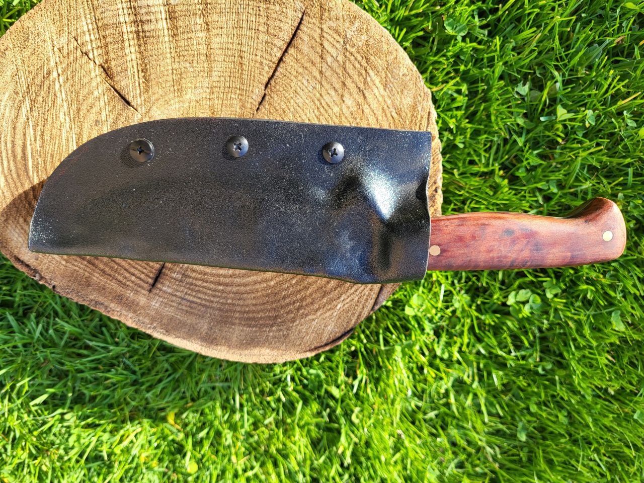 Damast Outdoormesser Kupfer Liner