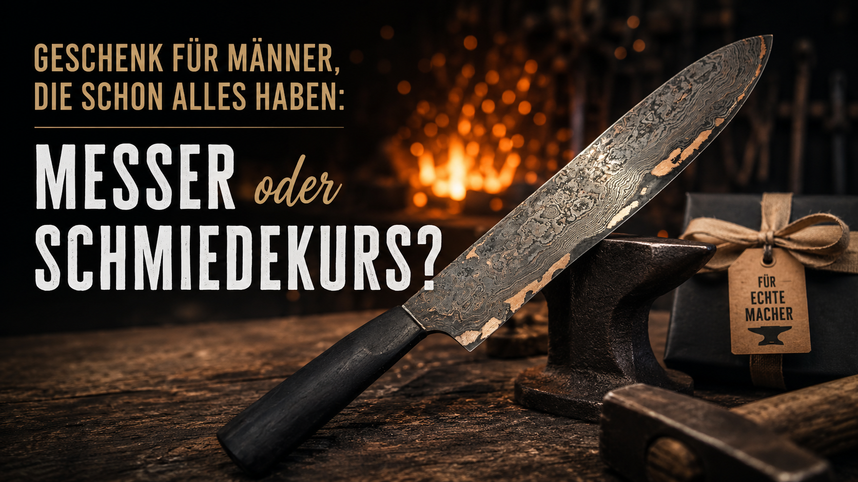 Geschenk für Männer, die schon alles haben: Messer oder Schmiedekurs?