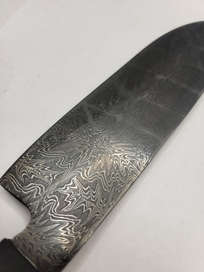 Handgeschmiedetes Mosaik Santoku mit 195 mm Klinge