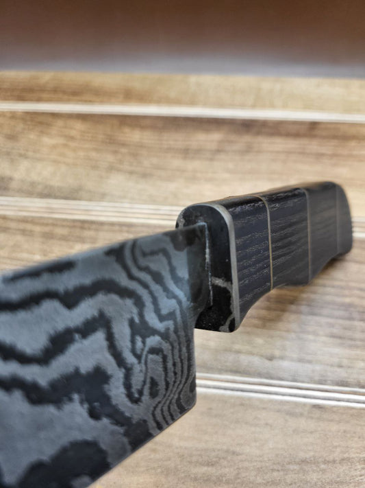 Santoku raw brass handle