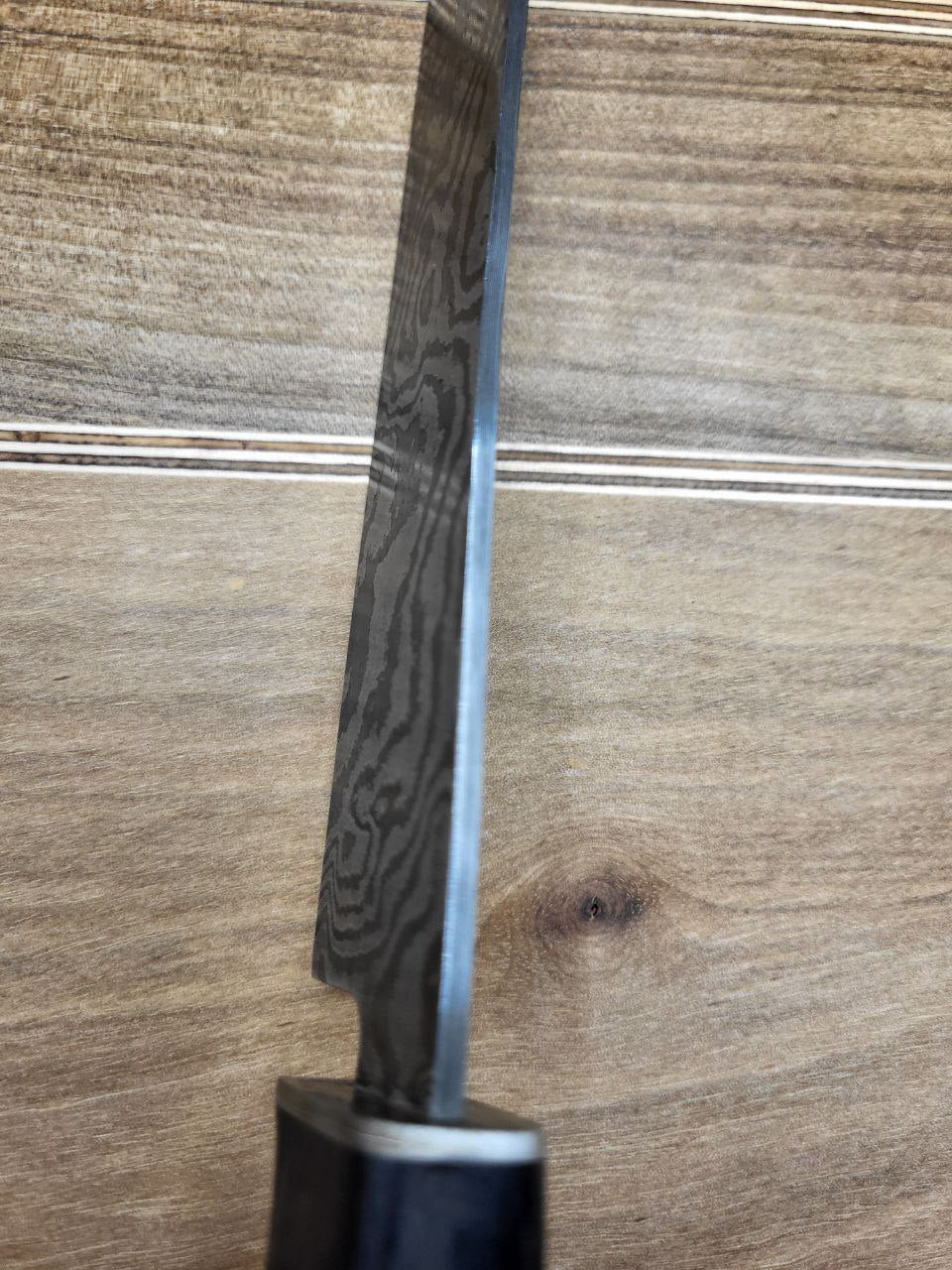 Santoku raw brass handle