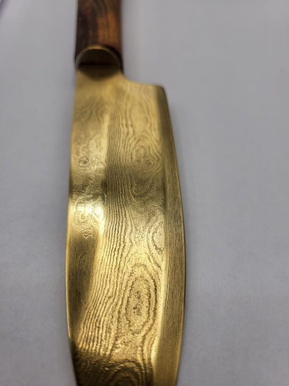Teak-Gold Damast Set