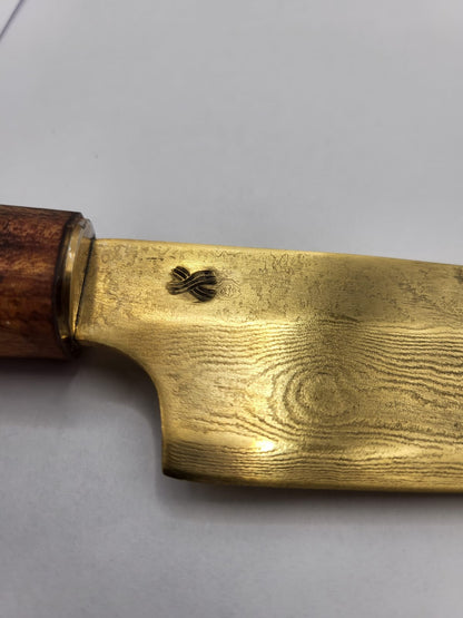 Teak-Gold Damast Set