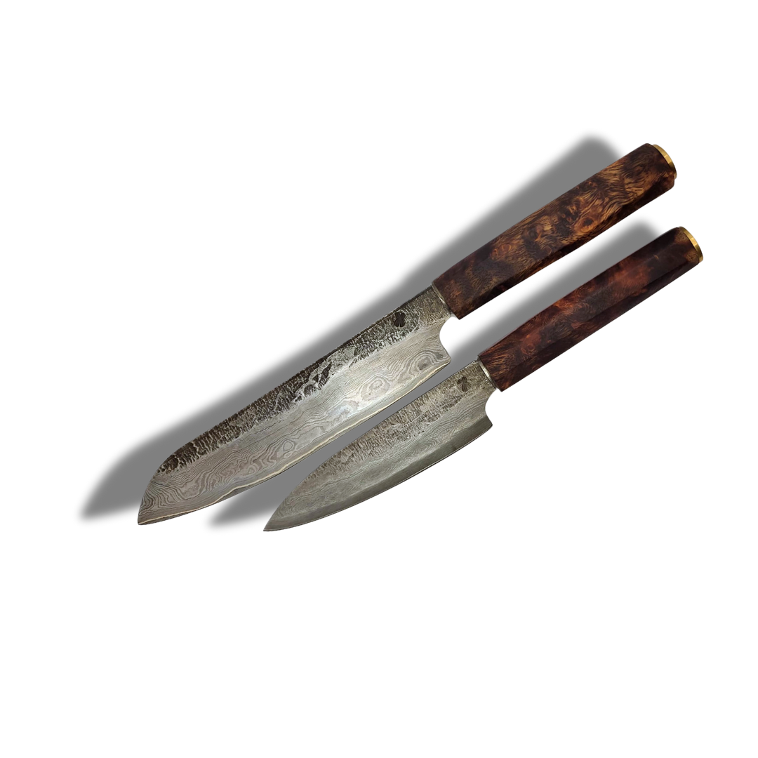 Mahagoni-Damast Set