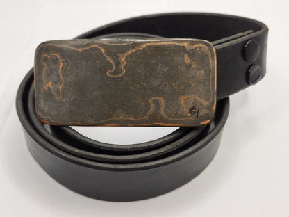 Filigree - Kupferdamast Gürtelschnalle