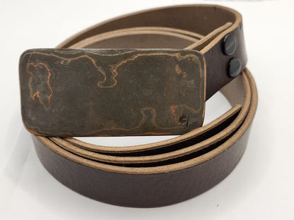 Filigree - Kupferdamast Gürtelschnalle