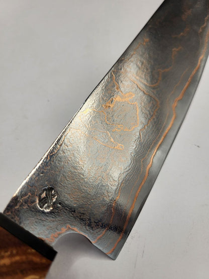 Big Allrounder CU-Damast Shiny rostträges handgeschmiedetes Messer