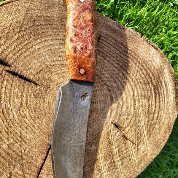 Damast Outdoormesser Curly Mindi