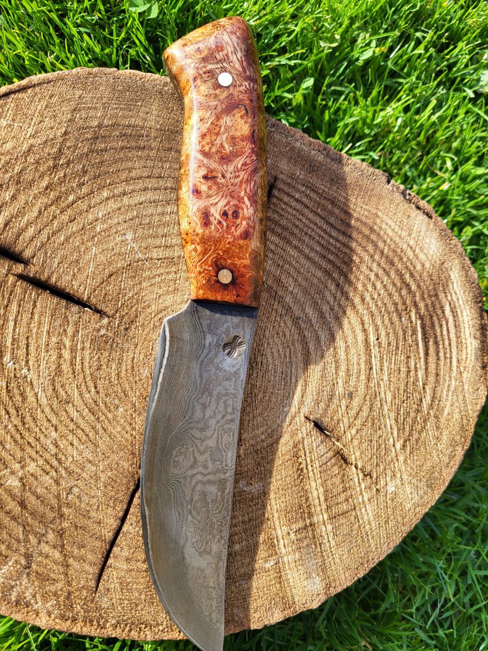 Damast Outdoormesser Curly Mindi