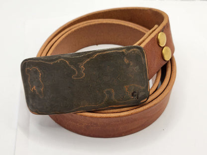 Filigree - Kupferdamast Gürtelschnalle