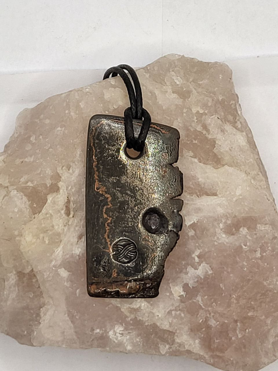 Kupfer-Damast Anhänger