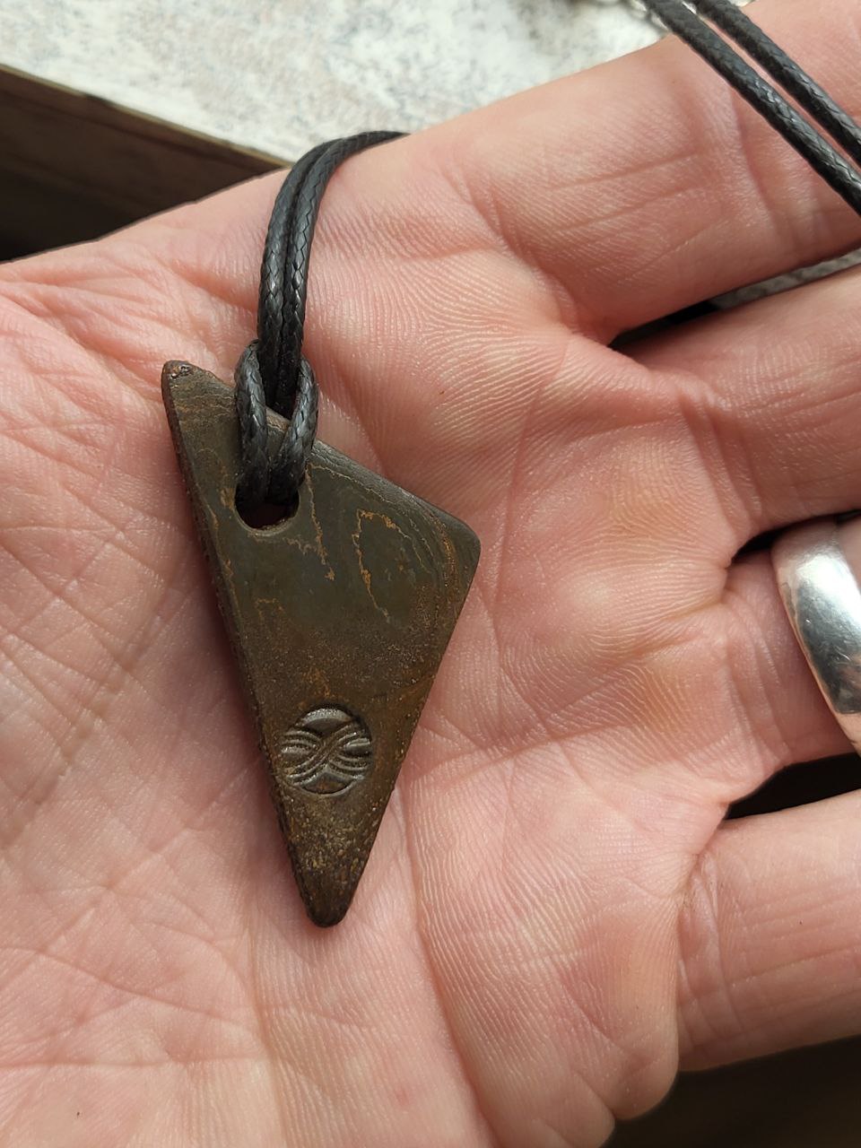 Kupfer-Damast dezent Anhänger