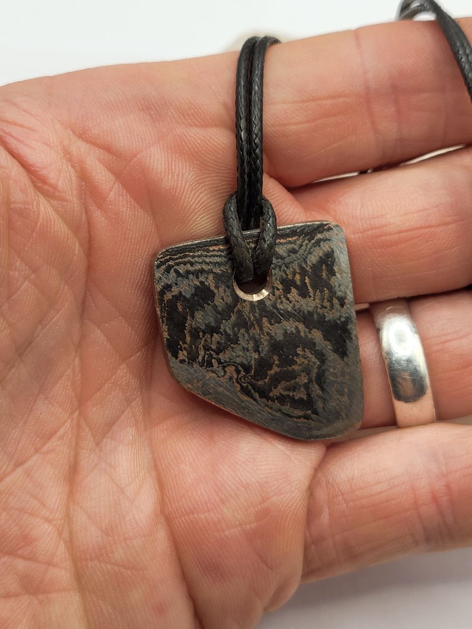 Kupfer-Damast shiny Anhänger