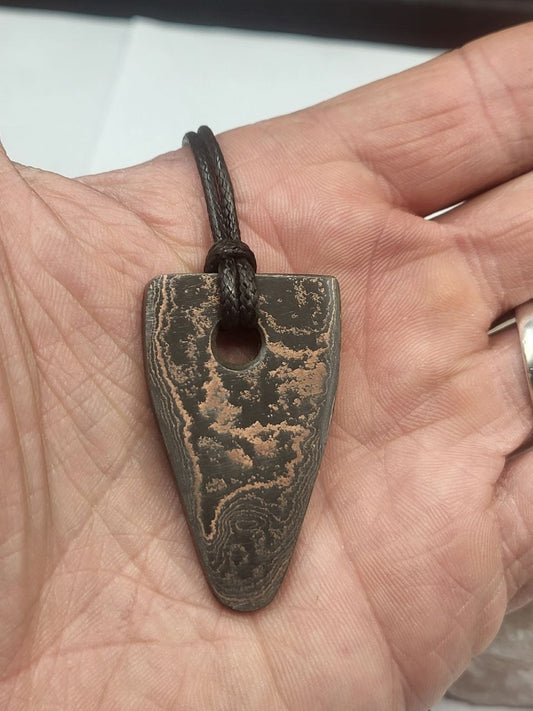 Kupfer-Damast Anhänger #13