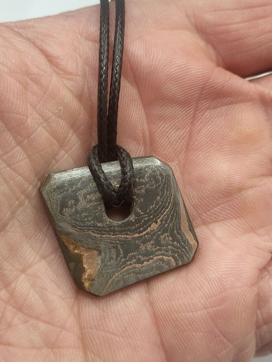 Kupfer-Damast Anhänger #12