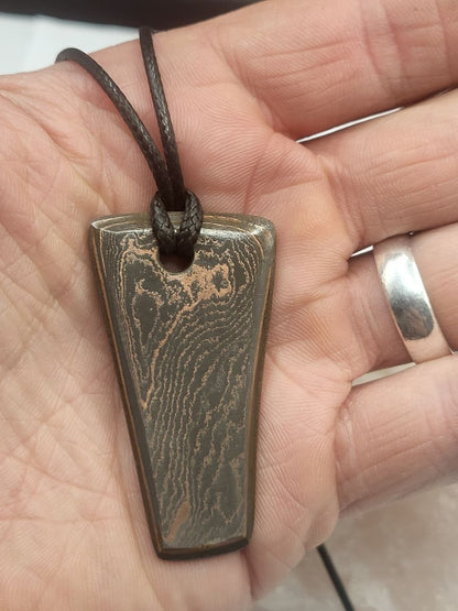 Kupfer-Damast Anhänger #11