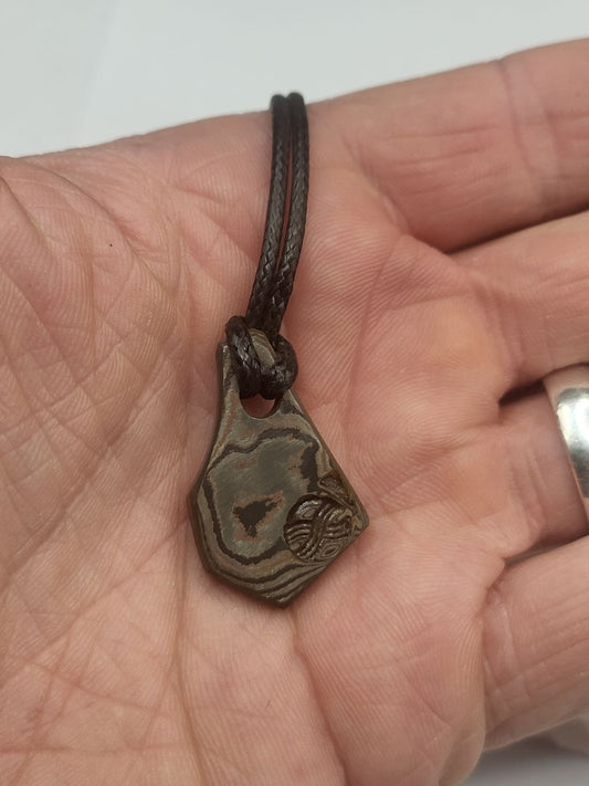 Kupfer-Damast Anhänger #10