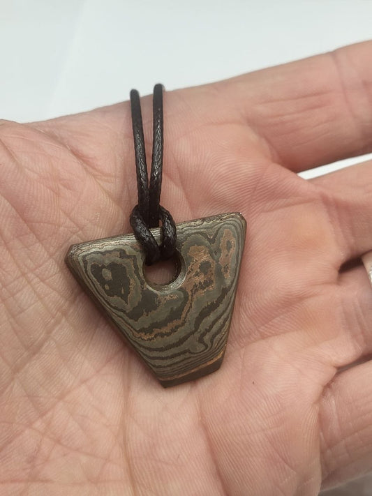 Kupfer-Damast Anhänger #9