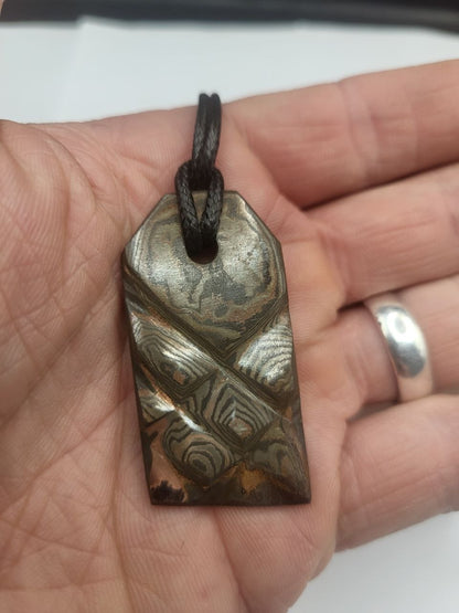 Kupfer-Damast Anhänger #5