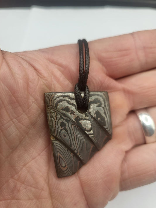 Kupfer-Damast Anhänger #4