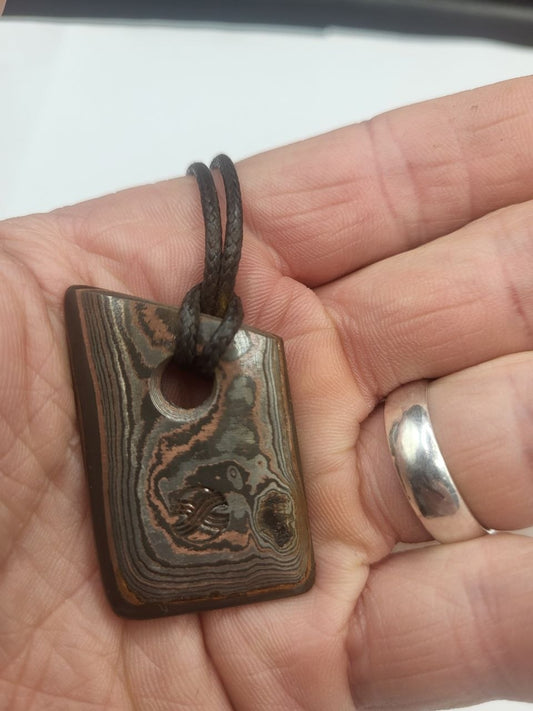Kupfer-Damast Anhänger #3