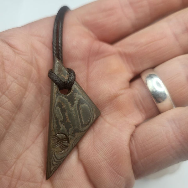 Kupfer-Damast Anhänger #2