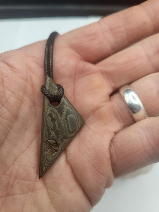 Kupfer-Damast Anhänger #2