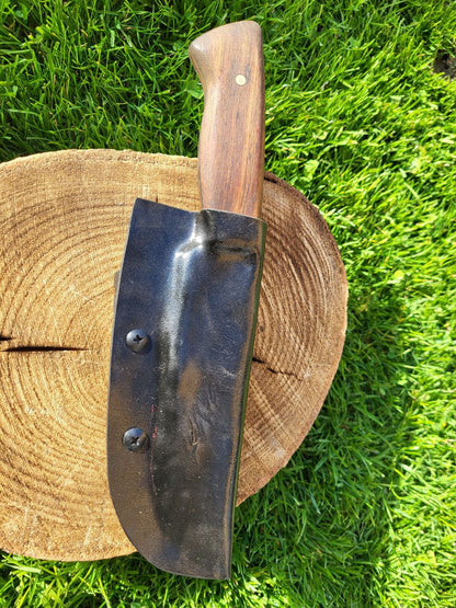 Damast Outdoormesser Eisenholz