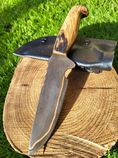 Damast Outdoormesser Kupfer Liner Tamarin