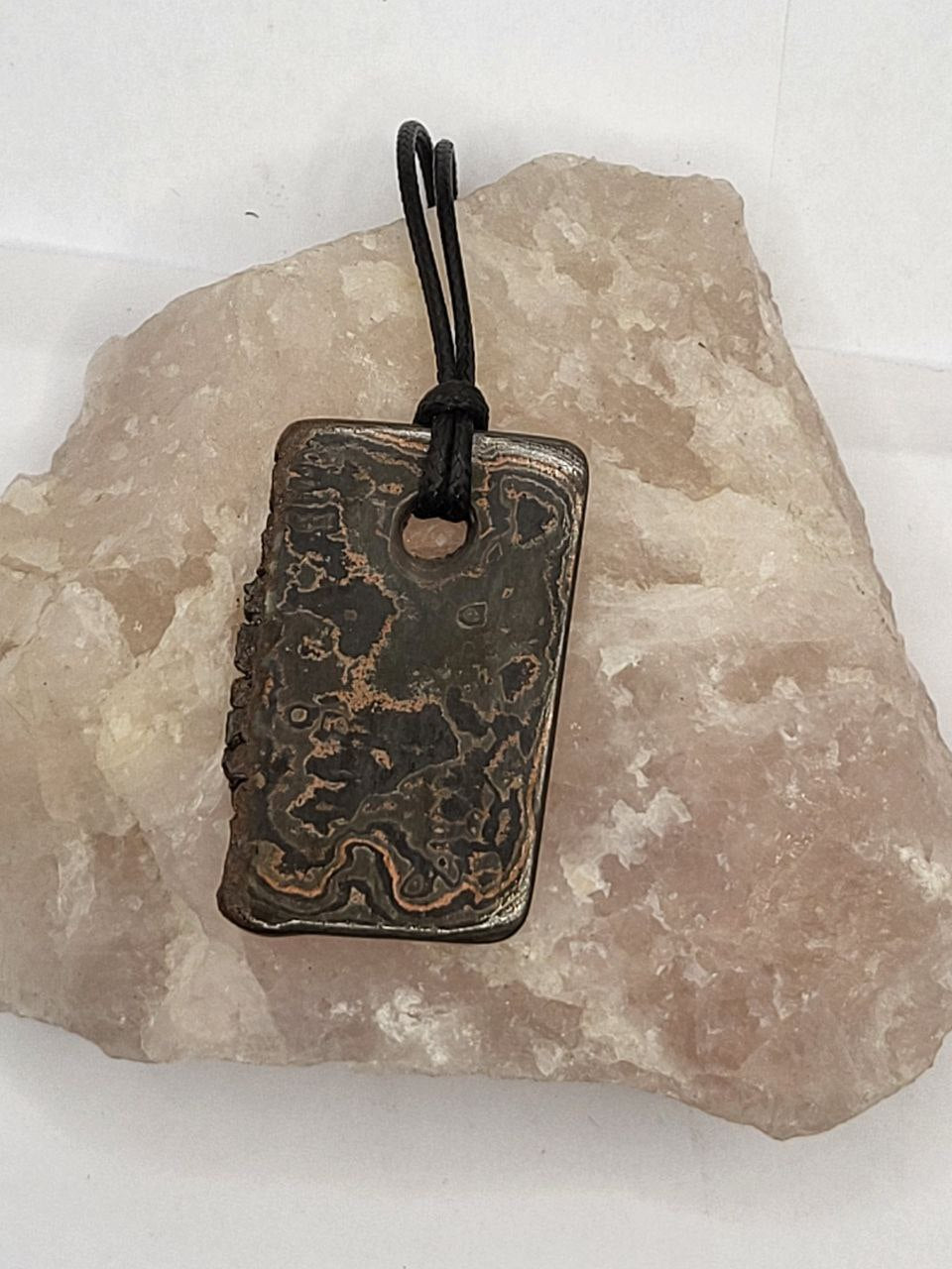 Kupfer-Damast Anhänger