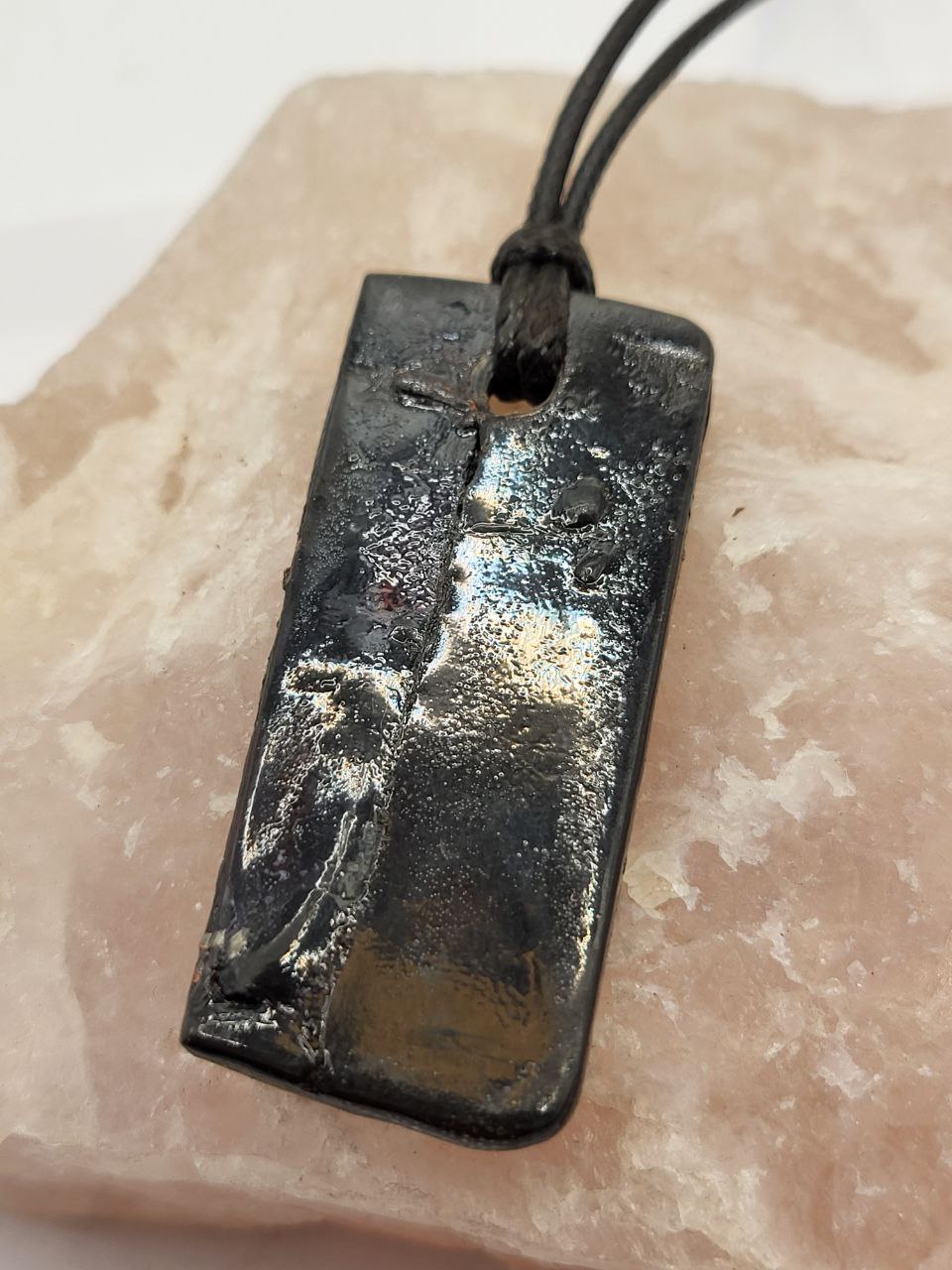Damast Obsidian Look Anhänger