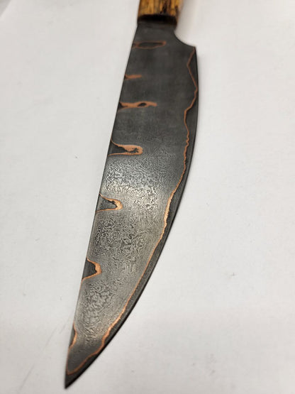 Handgeschmiedetes Jausen und Gemüsemesser mit 150 mm Klinge