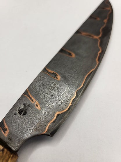 Handgeschmiedetes Jausen und Gemüsemesser mit 150 mm Klinge