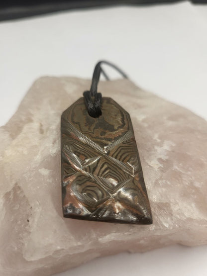 Kupfer-Damast Anhänger #5