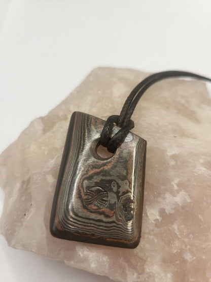 Kupfer-Damast Anhänger #3