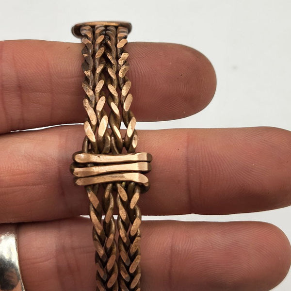 Rustic Weave - Kupferarmreifen