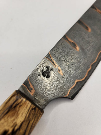 Jausen und Gemüsemesser mit Kupfer und feiner Schneidgeometrie