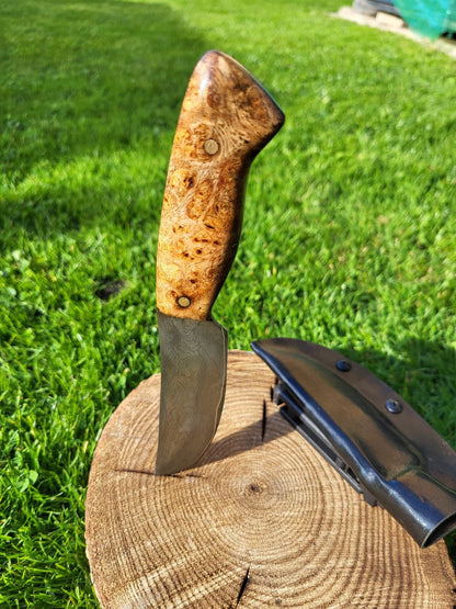 Damast Outdoormesser Curly Mindi