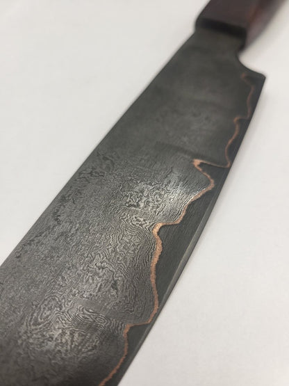 CU Liner High Messer mit 185 mm Klinge und markanter Damaststruktur