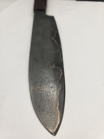 CU Liner High Messer mit 185 mm Klinge und markanter Damaststruktur