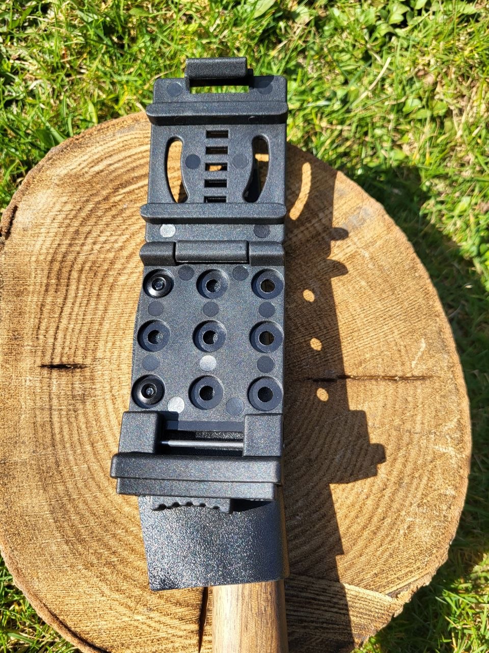 Damast Outdoormesser Nuss