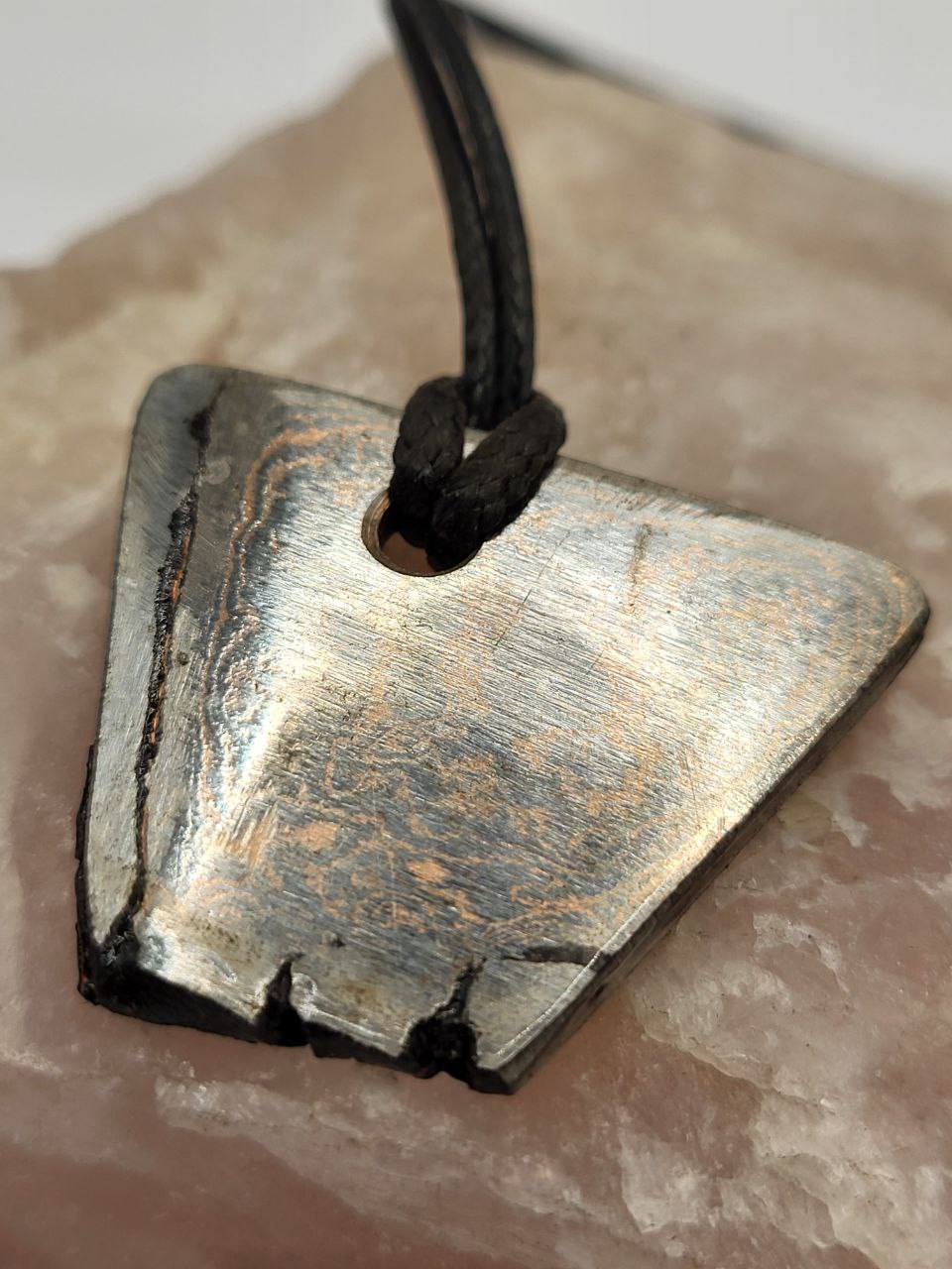 Kupfer-Damast shiny Anhänger